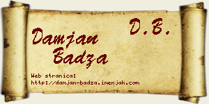 Damjan Badža vizit kartica